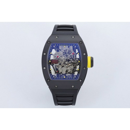 Richard Mille RM035 Americas Black Ceramic ZF 1:1 Best Edition Skeleton Dial on Black Rubber Strap RMUL1 Super Clone Richard Mille RM035 Americas Black Ceramic ZF 1:1 Best Edition Skeleton Dial on Black Rubber Strap RMUL1 Super Clone