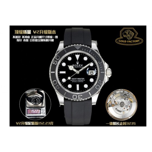 Rolex Yacht-Master 226659 Gold Factory WG on Oysterflex Strap VR3235 (Gen Weight)