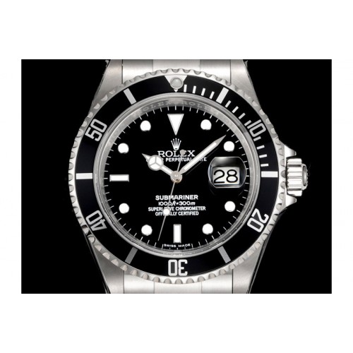 Rolex Submariner 16610 LN Black 904L Steel TMF 1:1 Best Edition on SS Bracelet SH3135