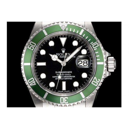 Rolex Submariner 16610 LV Green 904L Steel TMF 1:1 Best Edition on SS Bracelet SH3135