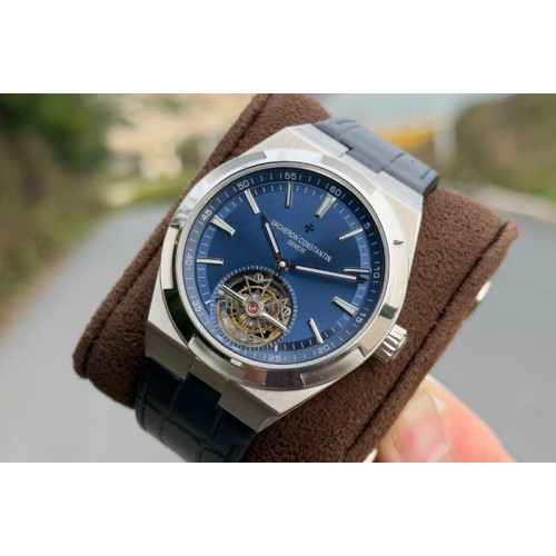 Vacheron Constantin Overseas Tourbillon SS BBS Best Edition Blue Dial on Blue Leather Strap Vacheron Constantin Overseas Tourbillon SS BBS Best Edition Blue Dial on Blue Leather Strap