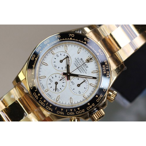Rolex Daytona Cosmograph Ceramic Bezel YG PPMF Best Edition Meteorite Dial On YG Bracelet A4132