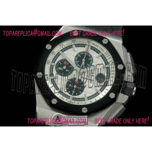 Audemars Piguet 2011 Royal Oak Chronograph SS/LE White A-7750 Sec@12