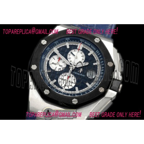 Audemars Piguet 2011 Royal Oak Chronograph SS/LE Blue A-7750 Sec@12