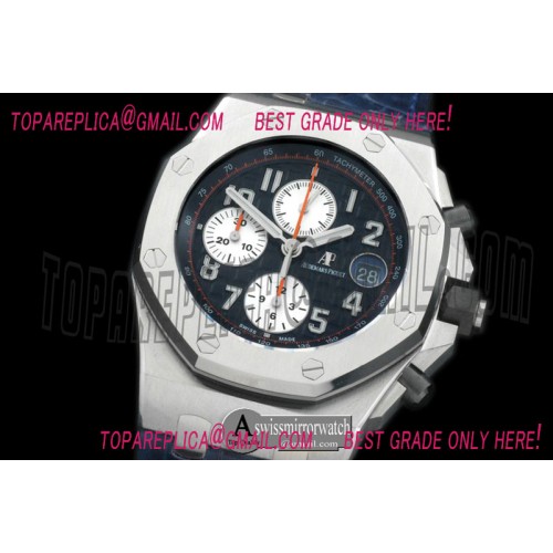 Audemars Piguet 2014 Royal Oak Chrono 26470 Navy Limited Edtion SS/LE Blue A-7750 Sec@12