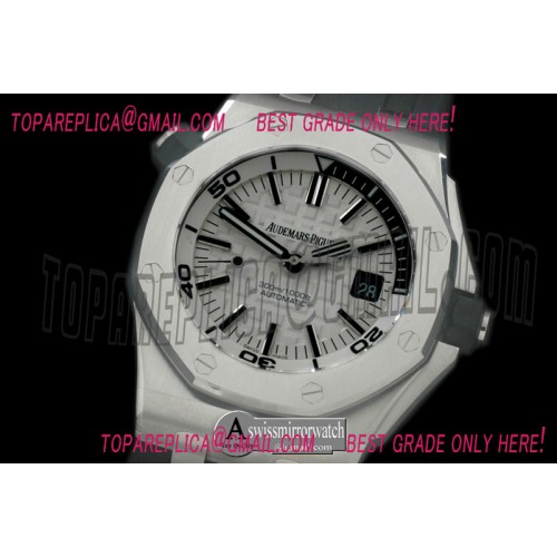 Audemars Piguet Royal Oak Diver Auto SS/RU White A-2824/3120 Audemars Piguet Royal Oak Diver Auto SS/RU White A-2824/3120