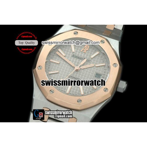 Audemars Piguet Royal Oak Jumbo Auto SS/RG TT White Swiss Eta 2824-2