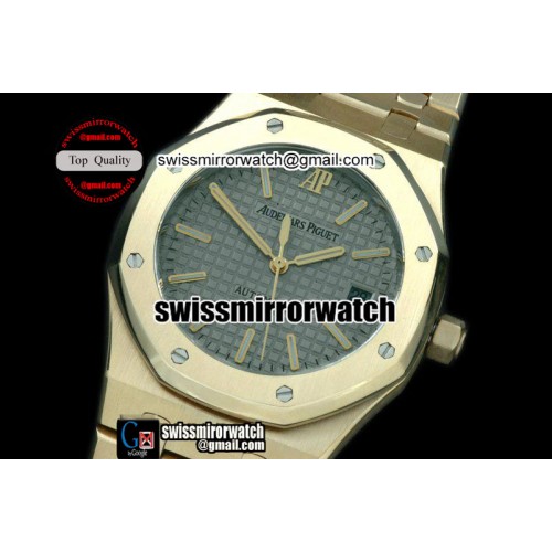 Audemars Piguet Royal Oak Jumbo Auto YG/YG Grey Swiss Eta 2824-2