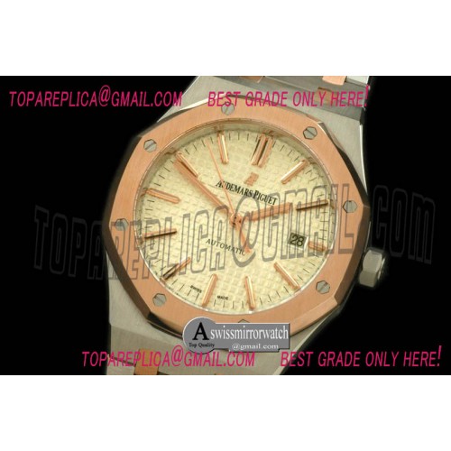 Audemars Piguet Royal Oak 15400 SS/RG White Swiss 2824 Audemars Piguet Royal Oak 15400 SS/RG White Swiss 2824