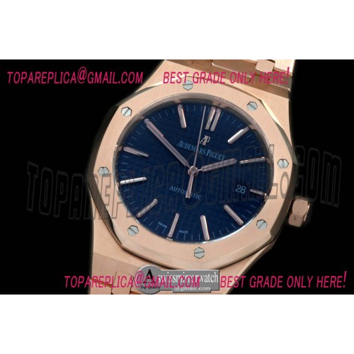 Audemars Piguet Royal Oak 15400 RG/RG Blue Swiss 2824