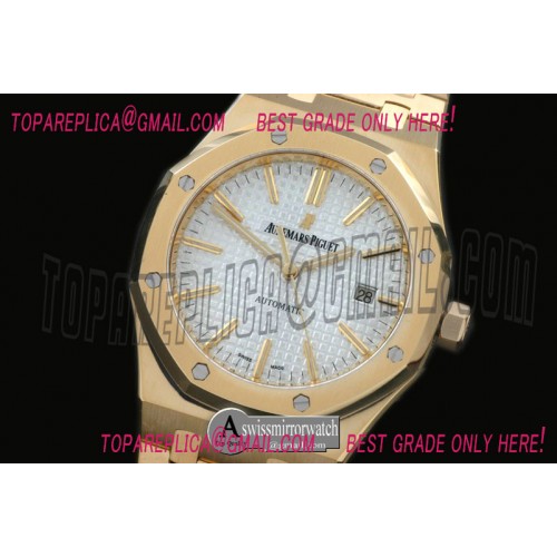 Audemars Piguet Royal Oak 15400 YG/YG White Jap M 9015