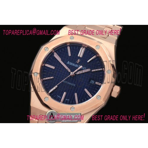Audemars Piguet Royal Oak 15400 RG/RG Blue Jap M 9015