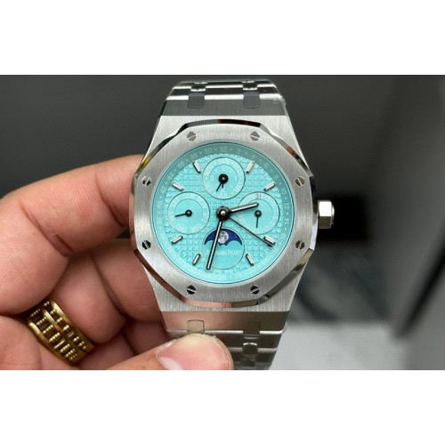 Audemars Piguet Royal Oak 41mm Complicated 26574 SS BBR Best Edition Tiffany Blue Dial on SS Bracelet A5134