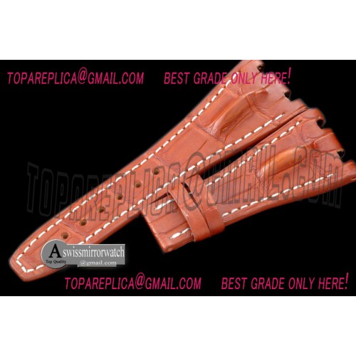 Audemars Piguet Genuine Crocodile Brown Horn Back Strap for AP Watches Audemars Piguet Genuine Crocodile Brown Horn Back Strap for AP Watches