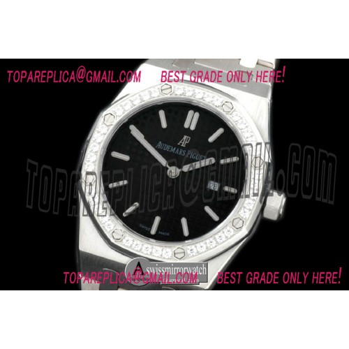 Audemars Piguet Royal Oak Ladies SS/SS Black S-Qtz