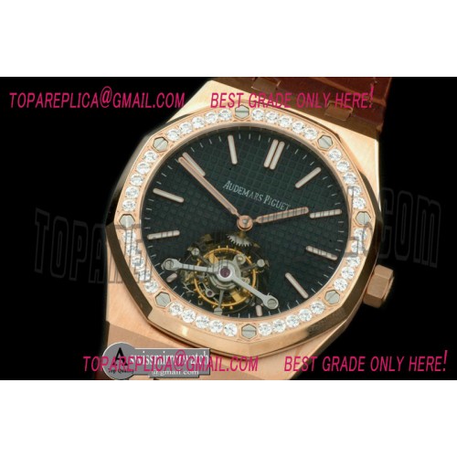Audemars Piguet Royal Oak Tourbillon RG/LE/Diam Black Real Tourbillon