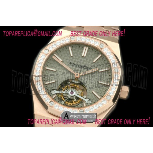 Audemars Piguet Royal Oak Tourbillon RG/RG/Diam Grey Real Tourbillon