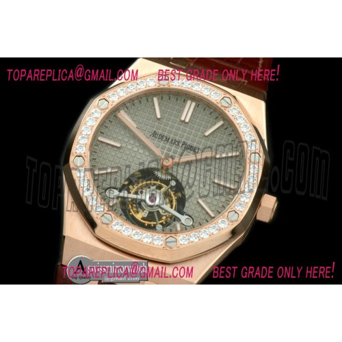 Audemars Piguet Royal Oak Tourbillon RG/LE/Diam Grey Real Tourbillon