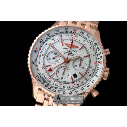 Breitling Navitimer GMT RG/RG White A-7500