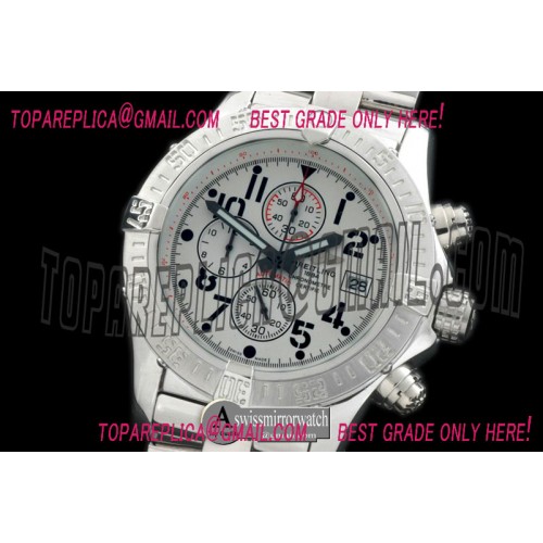 Breitling Super Avenger SS/SS White Num Jap OS20