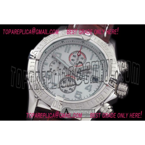 Breitling Super Avenger SS/LE White Num Jap OS20
