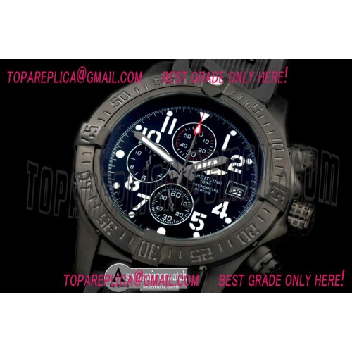 Breitling Super Avenger PVD/RU Black Num Jap OS20