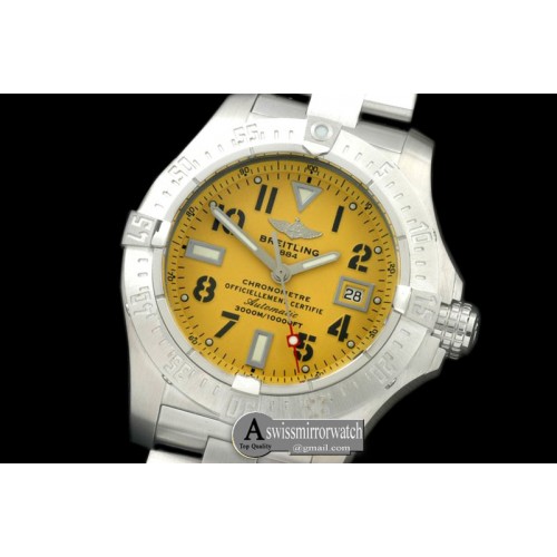 Breitling Seawolf V2 SS/SS Ylw Swiss Eta 2836-2