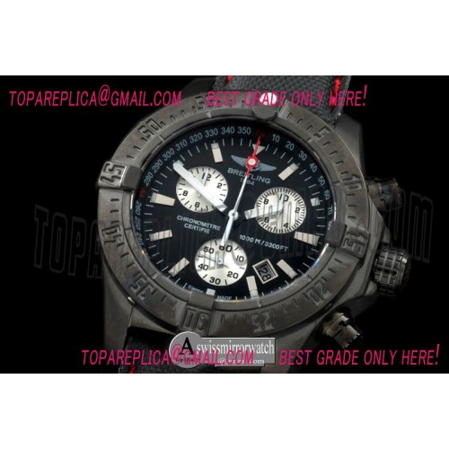 Breitling Seawolf Chrono PVD/NY Black Stk Swiss Eta Qtz 251.262