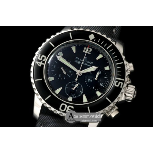 Blancpain 50 Fathoms Chrono SS/NY Black A-7750