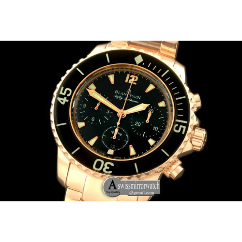 Blancpain 50 Fathoms Chrono RG/RG Black A-7750
