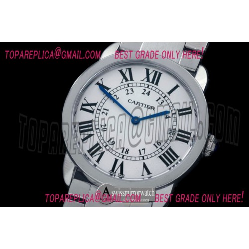Ronde De Cartier Solo Mid SS/SS White Swiss Quartz Ronde De Cartier Solo Mid SS/SS White Swiss Quartz