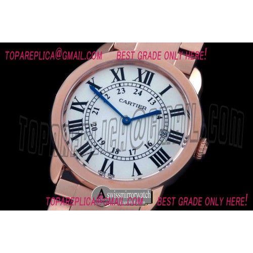 Ronde De Cartier Solo Mid RG/RG White Swiss Quartz Ronde De Cartier Solo Mid RG/RG White Swiss Quartz