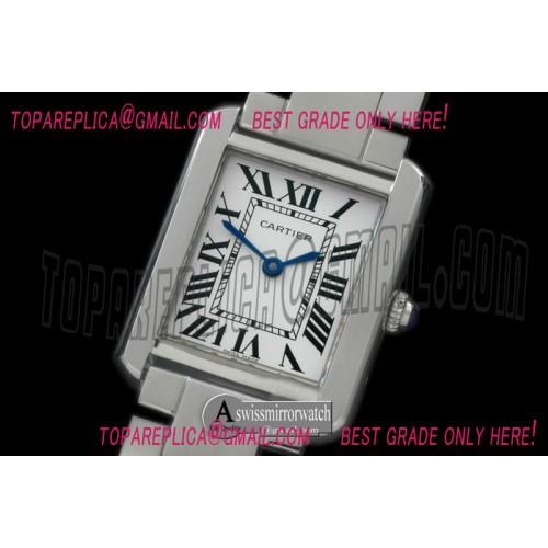 Cartier Tank Solo Ladies SS/SS White Swiss Quartz