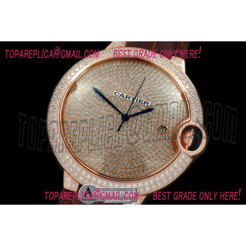 Ballon De Cartier Men RG/LE Diam Asian Eta 2892