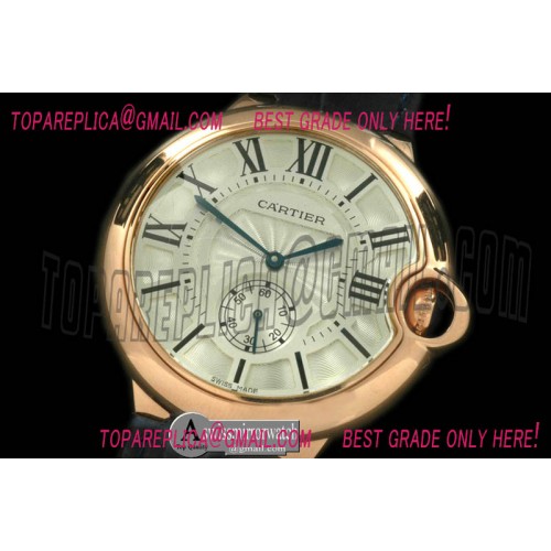 Ballon Bleu de Cartier Men RG/LE White Swiss Qtz