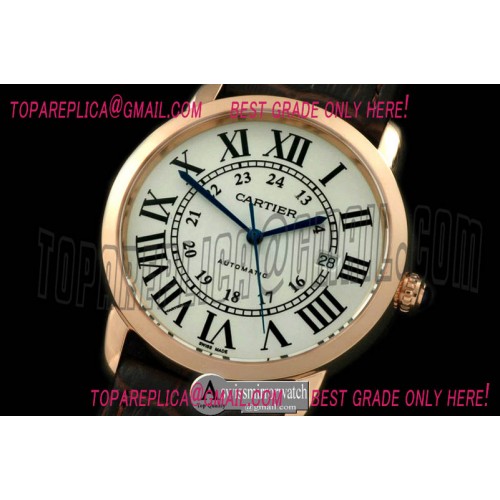 Ronde De Cartier Automatic RG/LE White Asian 2824 Ronde De Cartier Automatic RG/LE White Asian 2824