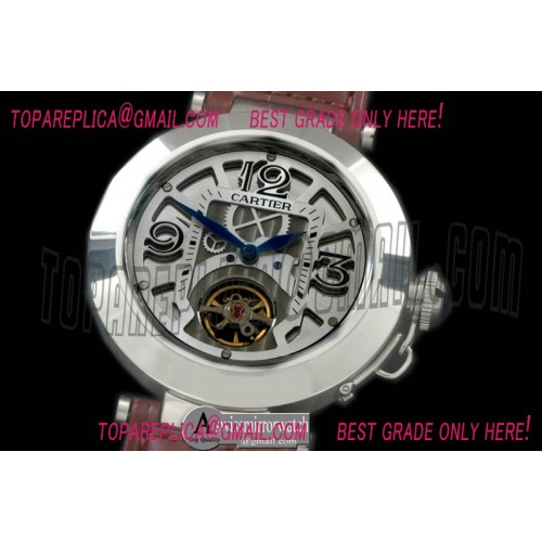 Cartier Pasha Tourbillon 32mm SS/LE White Miyota 9015
