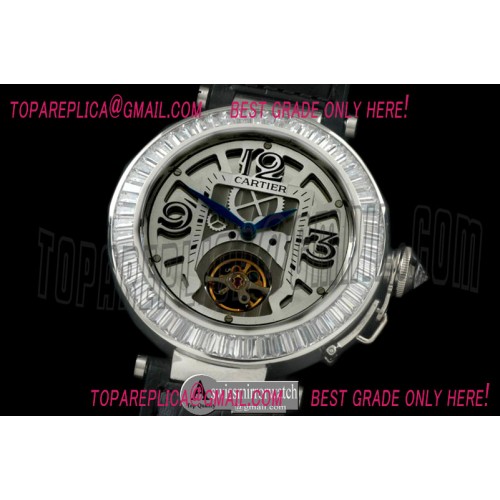 Cartier Pasha Tourbillon 32mm SS/LE White Miyota 9015