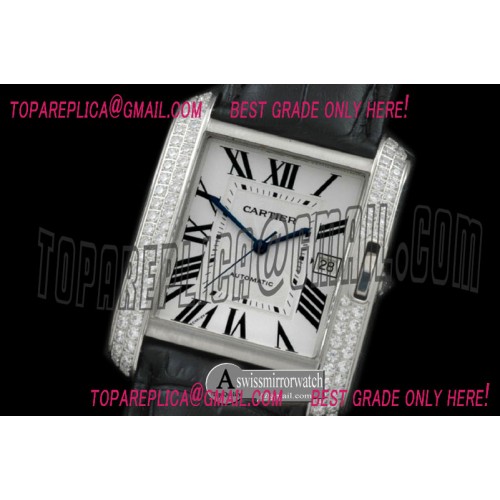 Cartier Tank Anglaise Men SS/LE White Miyota 9015