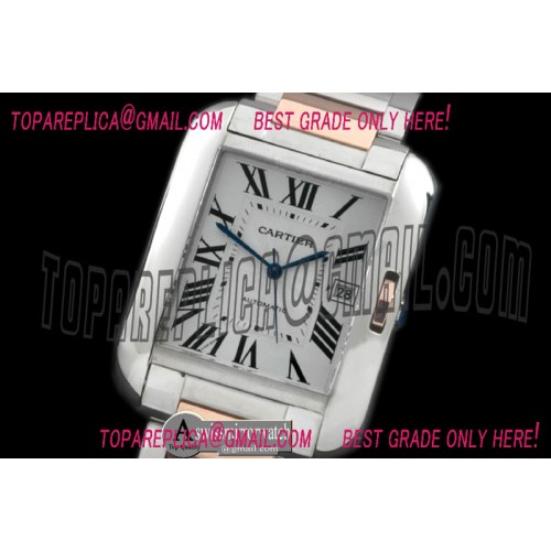 Cartier Tank Anglaise Men SS/YG White Miyota 9015