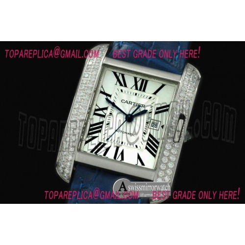 Cartier Tank Anglaise Mid SS/LE White Swiss Eta 2671