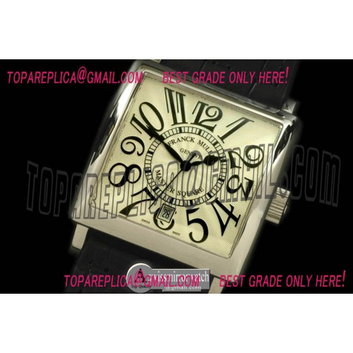 Franck Muller Men Master Square SS/LE White Num Asian 2836