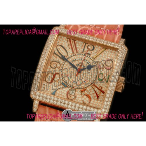 Franck Muller Men Master Square RG/LE Crazy Colours Num Asian 2836 Franck Muller Men Master Square RG/LE Crazy Colours Num Asian 2836