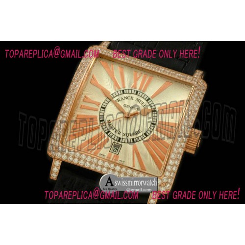Franck Muller Men Master Square RG/LE RG White Roman Asian 2836 Franck Muller Men Master Square RG/LE RG White Roman Asian 2836