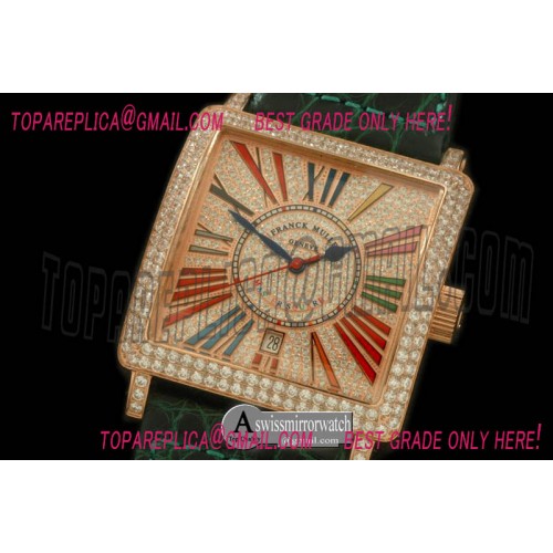 Franck Muller Men Master Square RG/LE Crazy Colours Roman Asian 2836 Franck Muller Men Master Square RG/LE Crazy Colours Roman Asian 2836