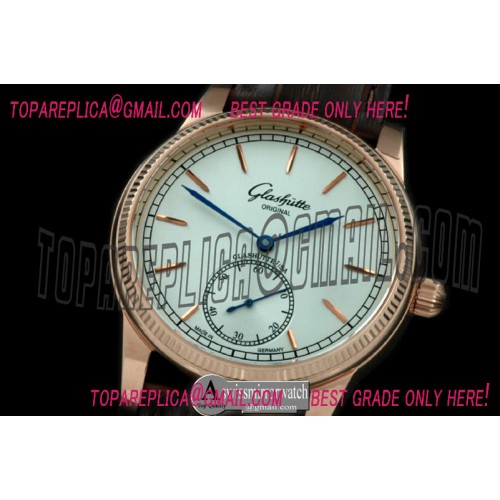 Glashutte Senator Auto RG/LE White Asian 2824