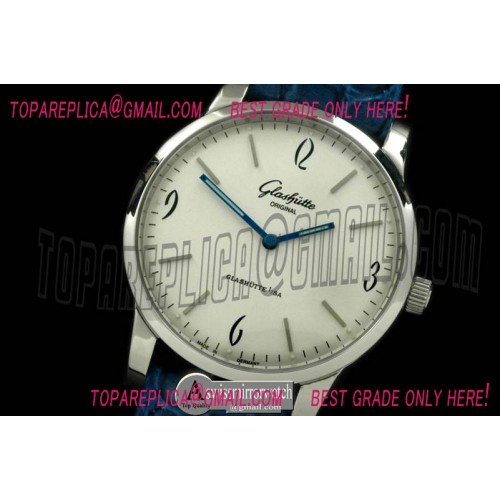 Glashutte Senator Sixties SS/LE White/Blue Asian 2824
