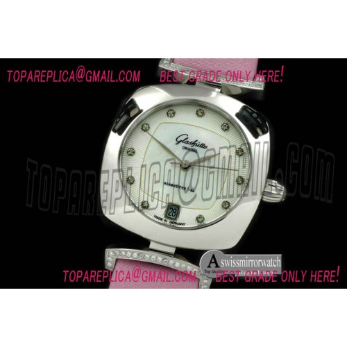 Glashutte Pavonina Ladies SS/ST White Swiss Quartz