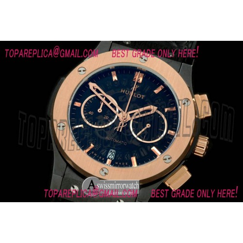 Hublot Classic Fusion Chrono PVD/RG/LE Blk Jap Quartz