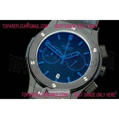 Hublot Classic Fusion Chrono PVD/LE All Blk Blue Jap Quartz